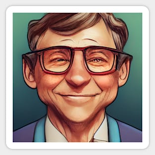 Bill Gates | Comics Style Sticker